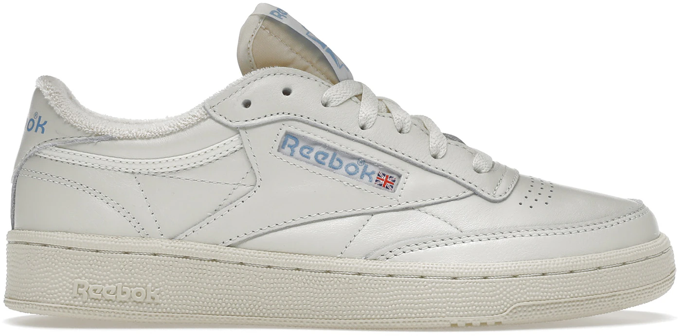  Reebok Unisex Club C 85 Vintage Sneaker, White/Chalk/Vector  Blue, 3.5 US Men