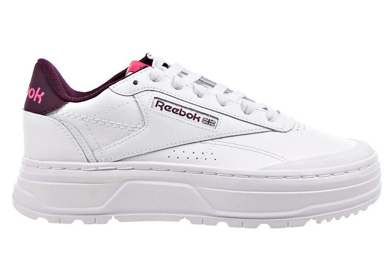 Reebok Club C Double Geo Cloud White Maroon (Women's) - H67347 - US