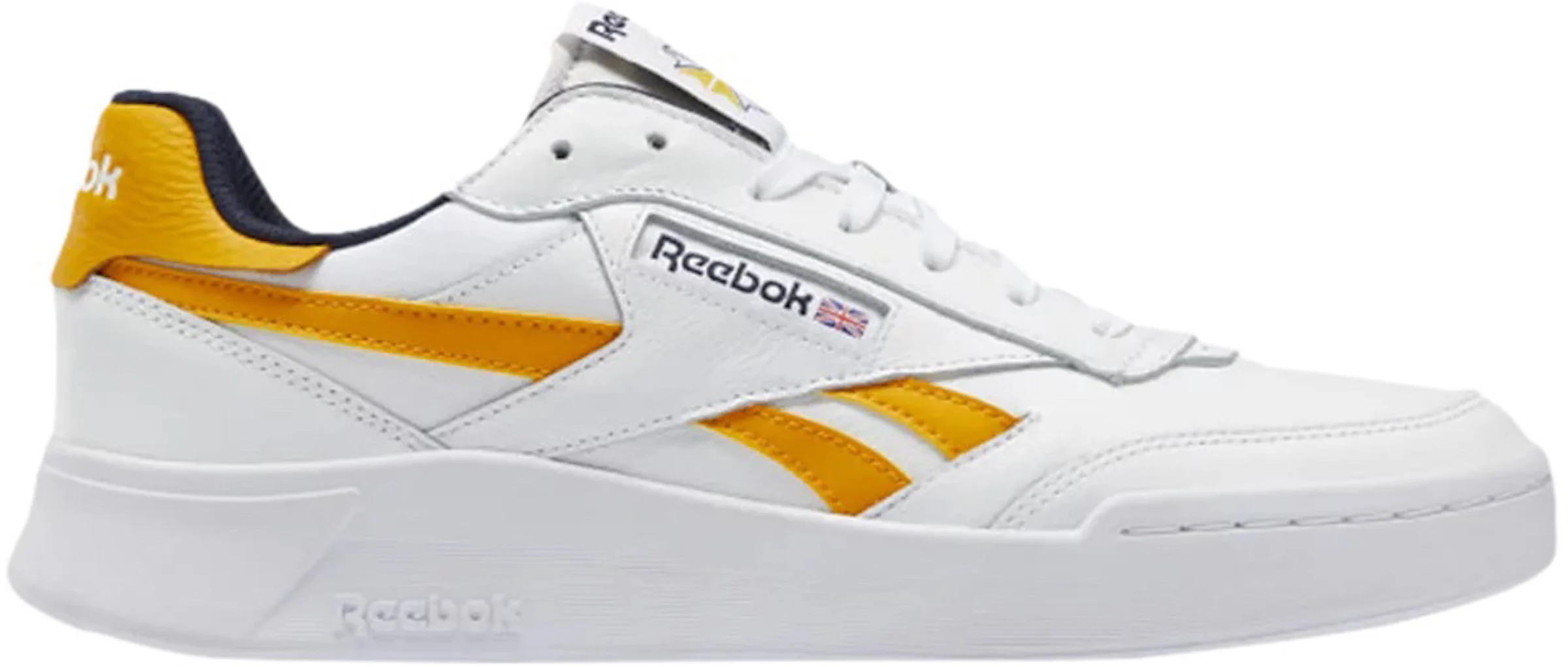Mens Reebok Club C Revenge Athletic Shoe - White / Navy / Gold
