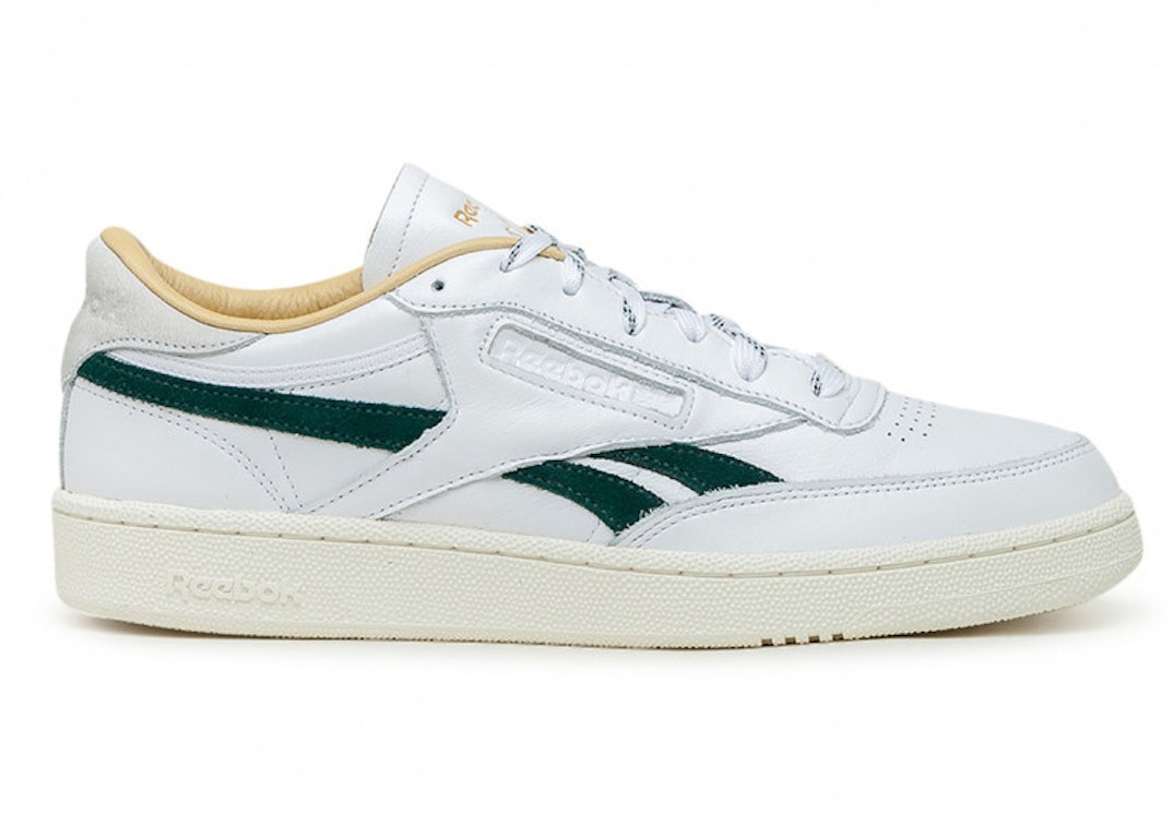 Pre-owned Reebok Club C Revenge White Forest Green In White/gold Met./forest Green