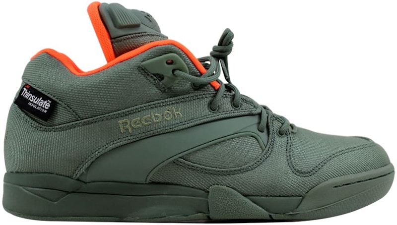 Reebok Court Victory Pump Tech Green Orange Men s M48995 US