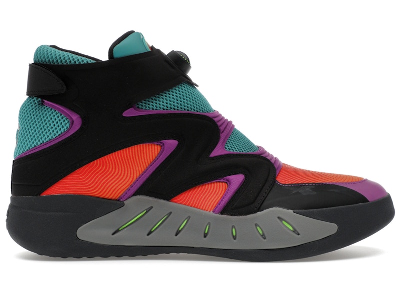 Pre-owned Reebok Instapump Fury Zone Looney Tunes Marvin The Martian Sneakers In Core Black/utopic Teal/primo Purple