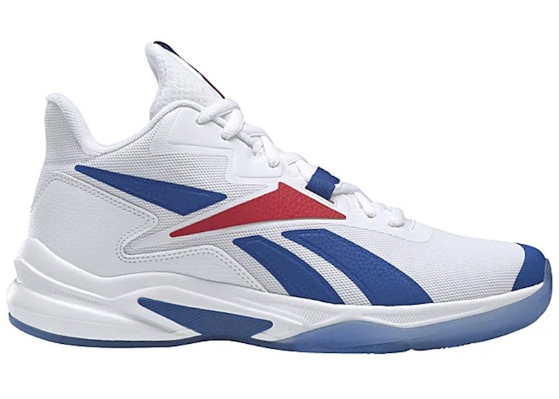 Pre-owned Reebok Men's  More Buckets White Red Sneakers In Footwear White/vector Blue/vector Red