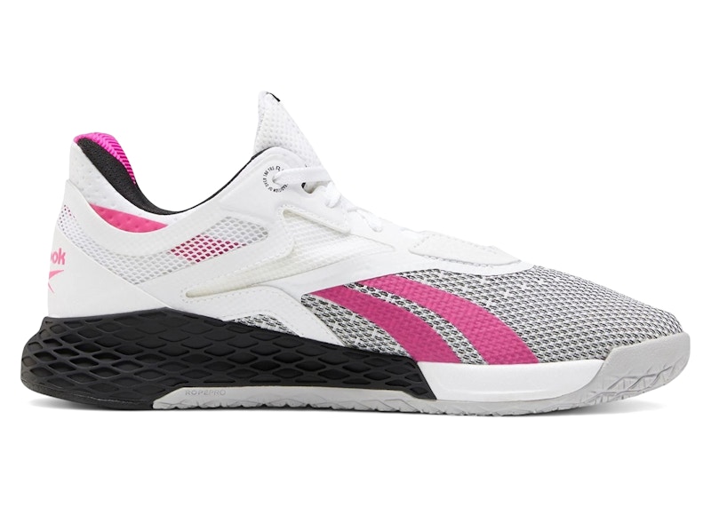Pre-owned Reebok Nano X (women's) Sneakers In White/black/proud Pink
