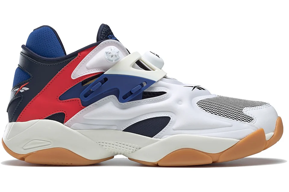 White and top red reebok pumps