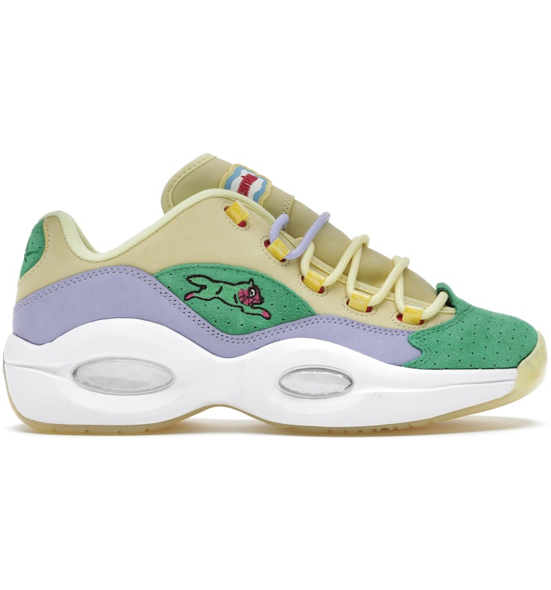 Reebok Question Low BBC Ice Cream Running Dog Yellow Green