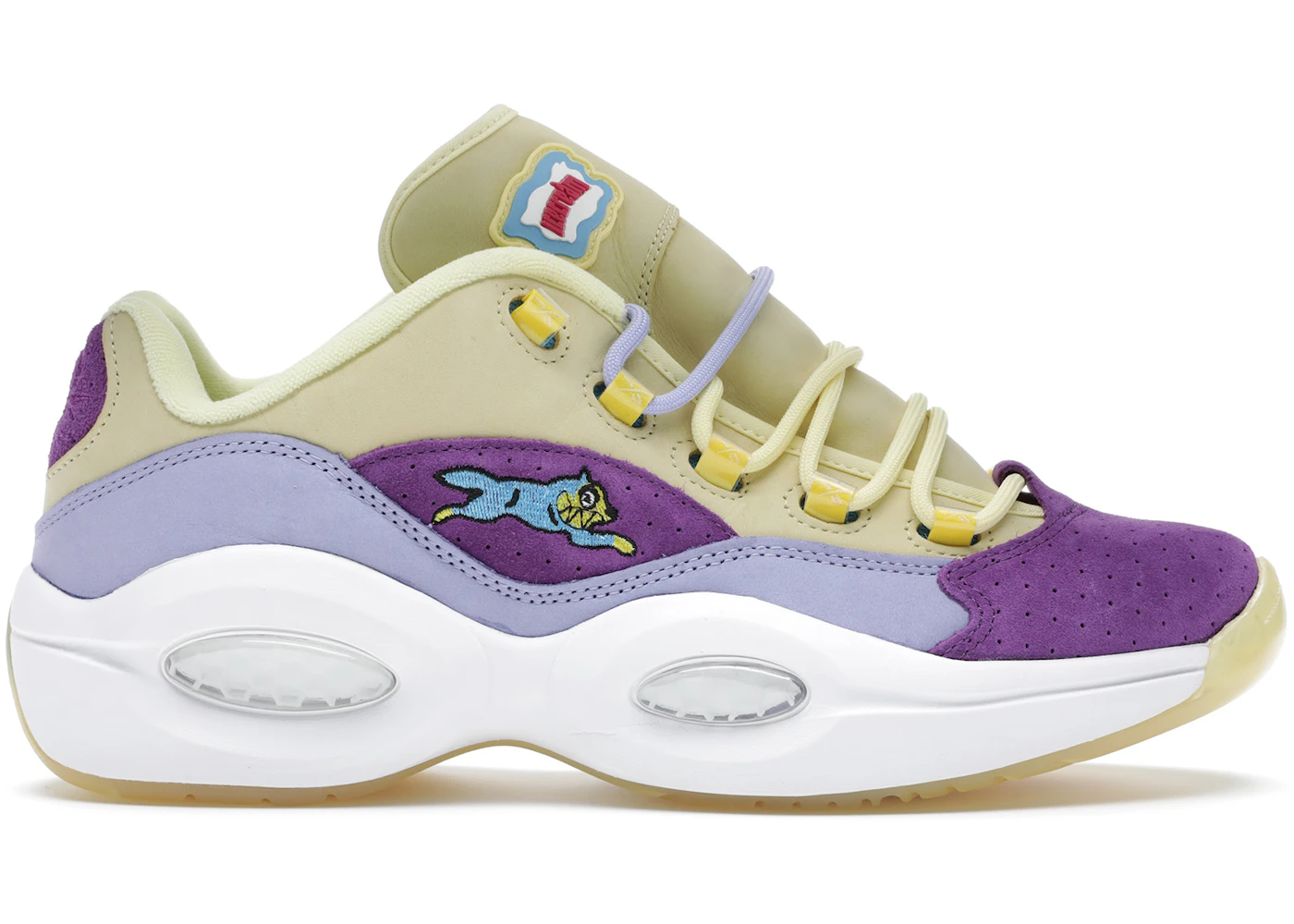 Reebok Question Low BBC Ice Cream Running Dog Yellow Purple Men's