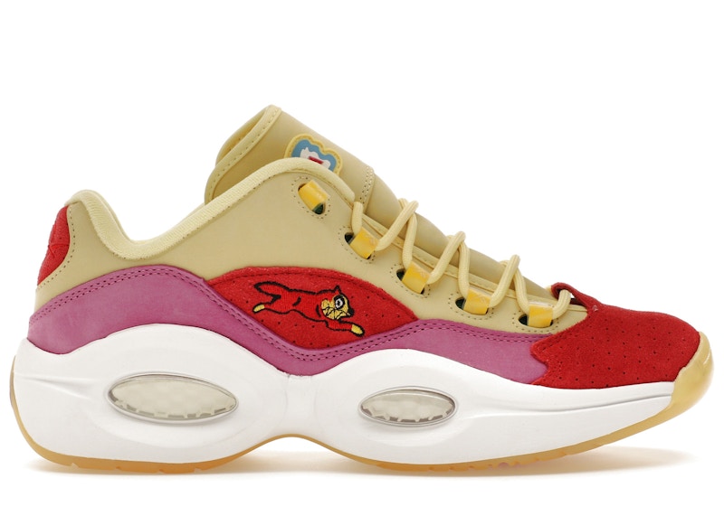 Reebok Question Low BBC Ice Cream Running Dog Yellow Red