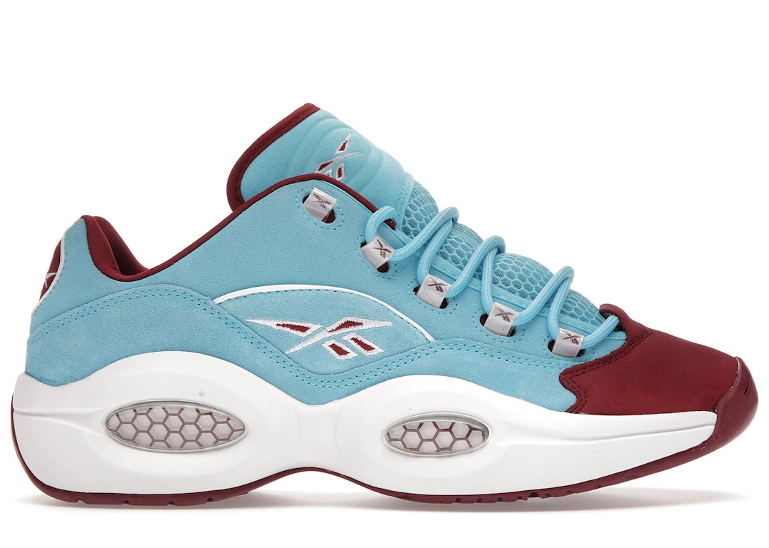 Pre-owned Reebok Question Low Phillies In Digital Blue/classic Burgundy/white