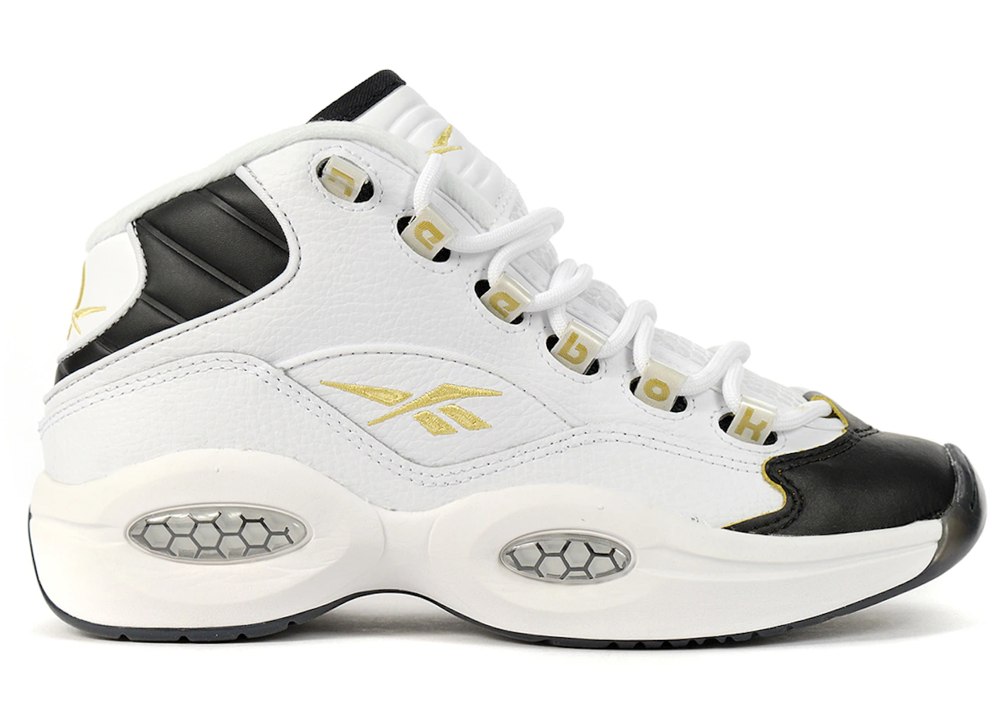 Reebok Question Mid Black Toe (GS) Kids' - EG6274 - US
