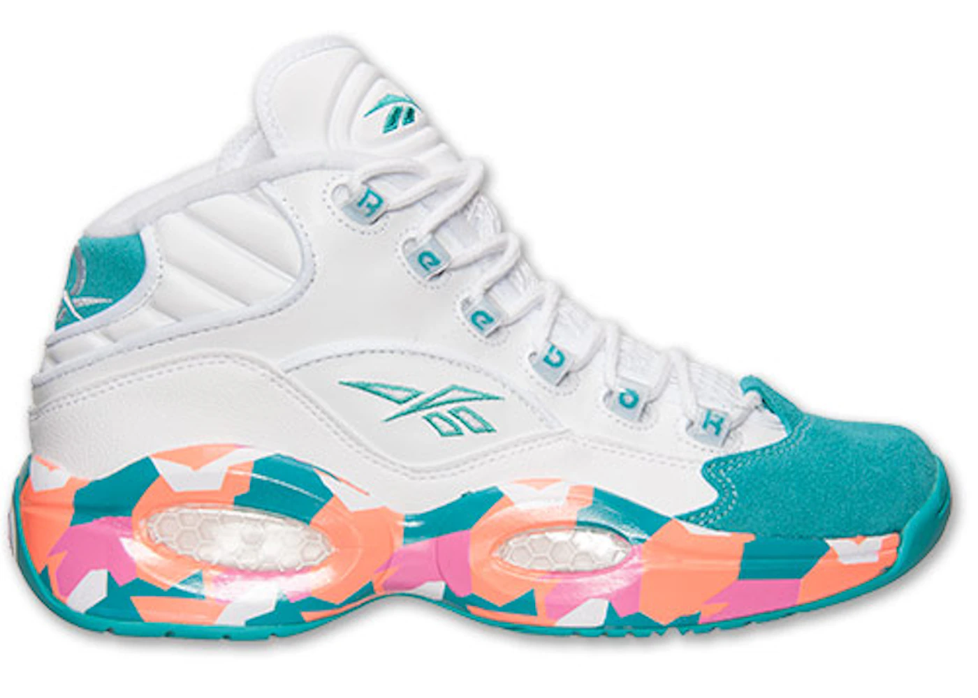 Reebok question online mid hombre rosas