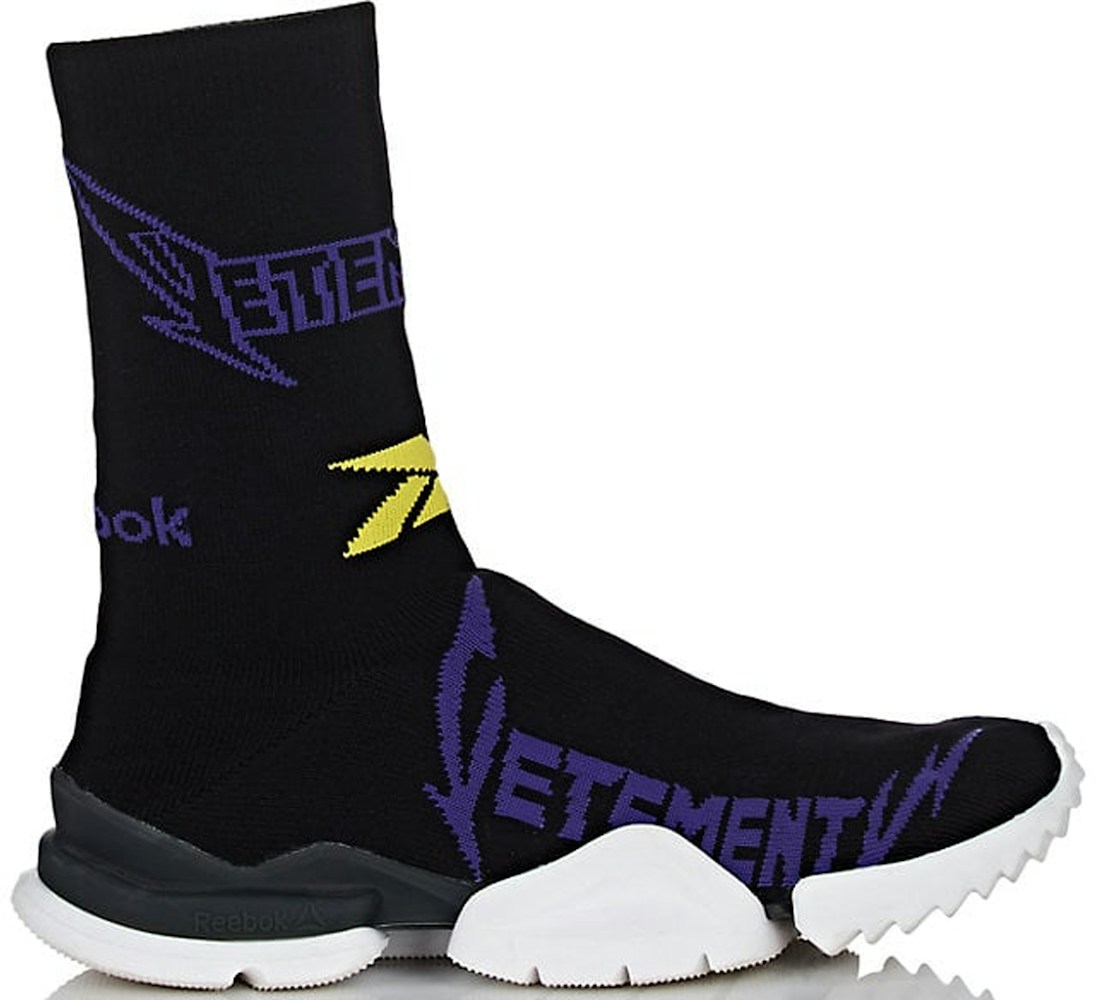 Reebok Sock Black Yellow Purple - CN7273