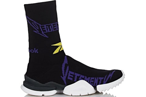 Reebok Sock Runner Vetements Black Yellow Purple Men's CN7273 US
