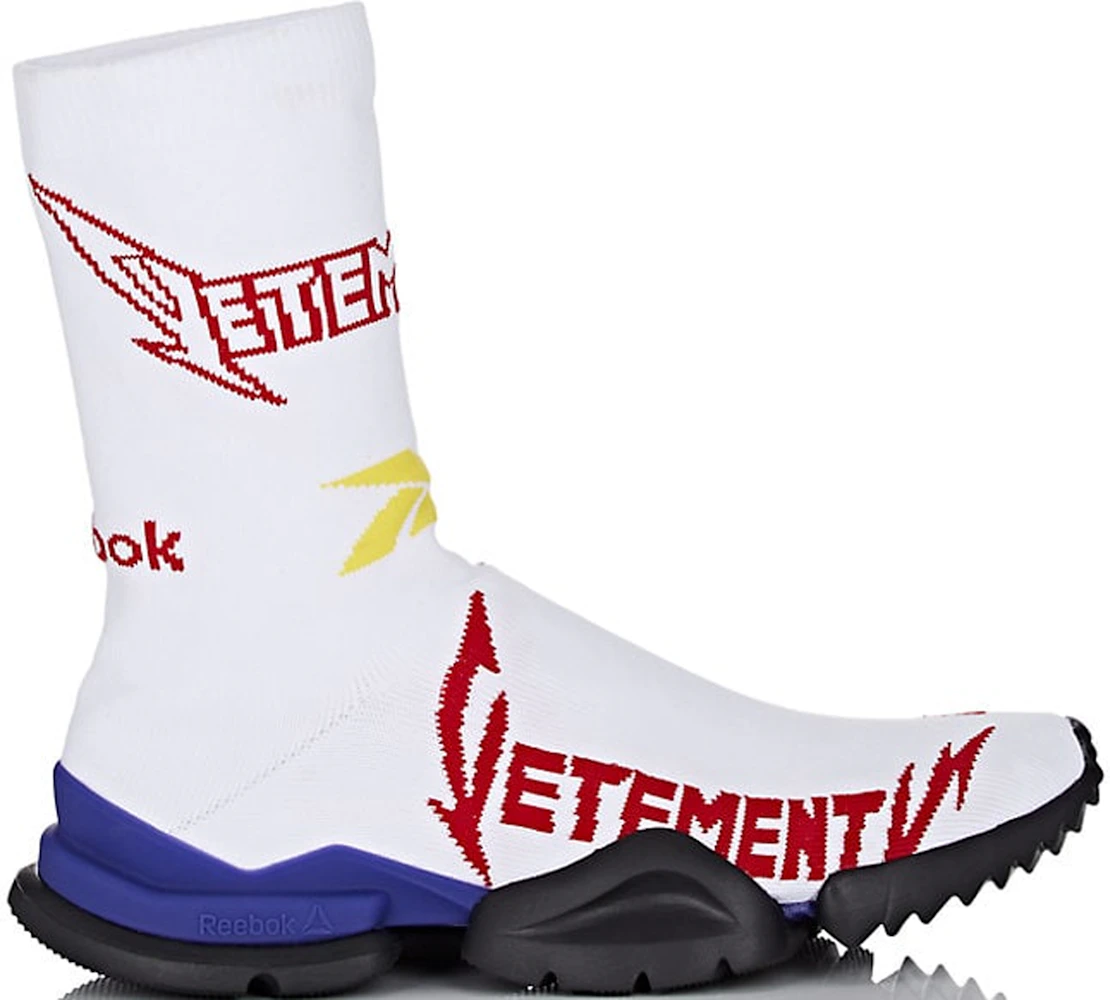 Reebok Sock Vetements White Red Yellow Men's - - US