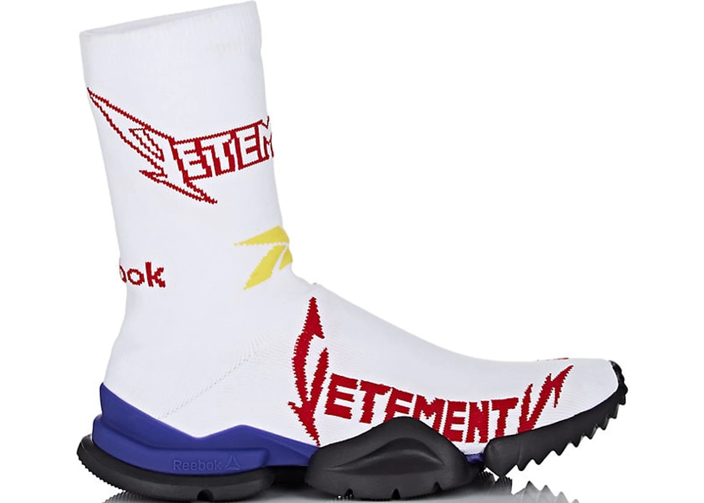 Reebok Sock Runner Vetements White Red Yellow -