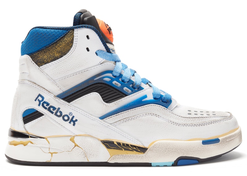 Reebok pump blue deals orange