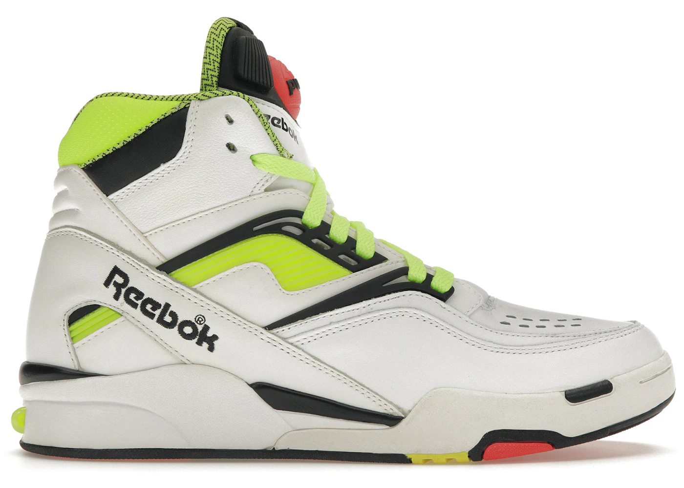 Reebok Twilight Zone Pump White Neon Yellow (2015) Men's J10323 US