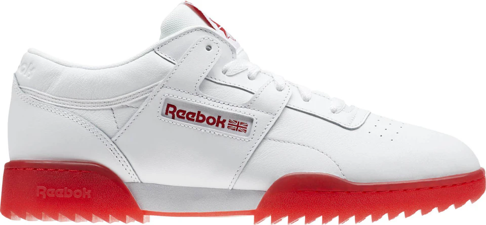 Reebok Workout Clean Ripple Ice White Red - - US