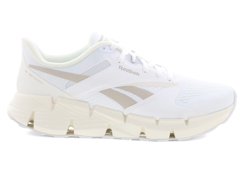 Pre-owned Reebok Men's Zig Dynamica 5 Chalk Sneakers In Footwear White/vintage Chalk/sport Beige In Multi