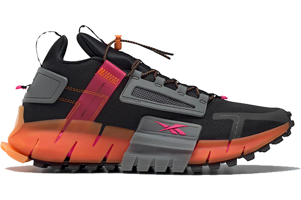 Reebok Zig Kinetica Edge Black Pink Orange Men s FU8182 GB