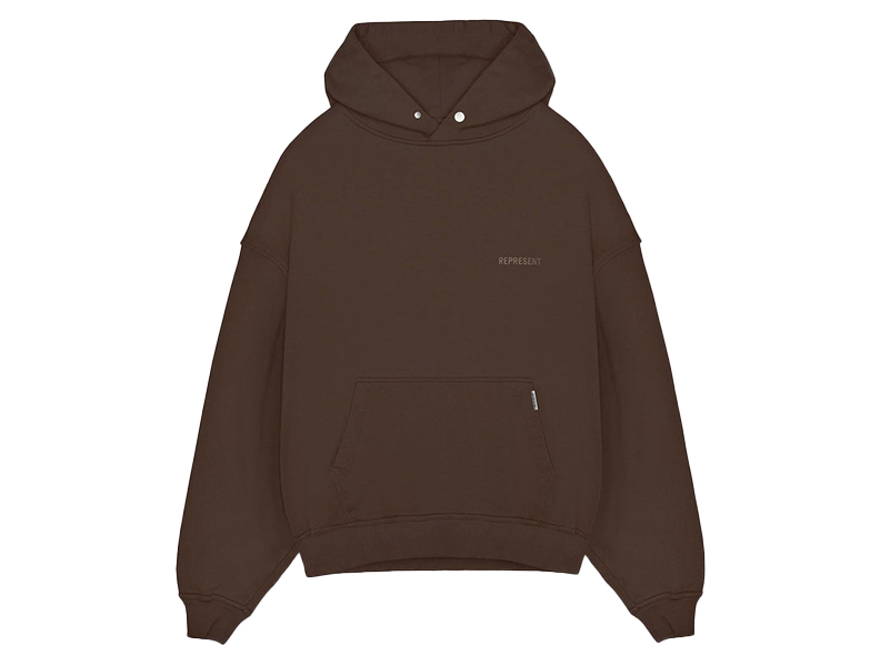 Represent Blank Oversized Hoodie Brown Herren - DE