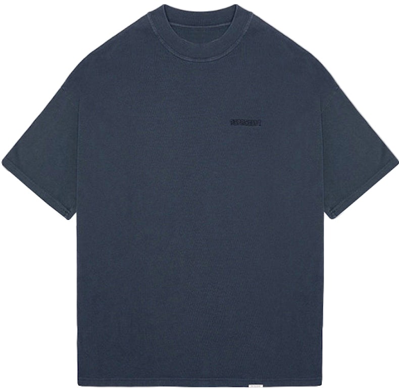 Represent Blank Oversized T-Shirt Vintage Blue Men's - US