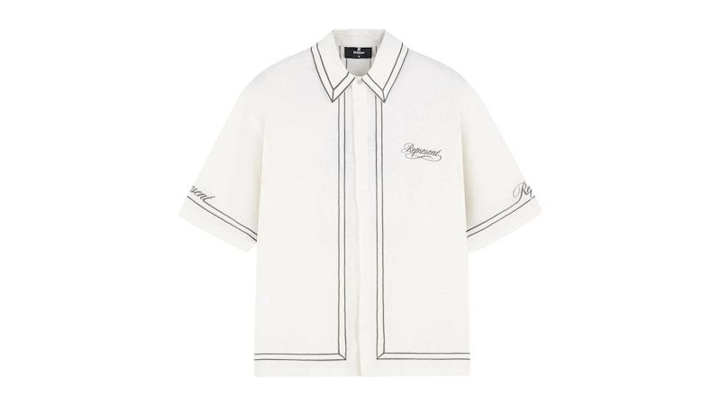 Pre-owned Represent Men's  Border Shirt In Whisper White