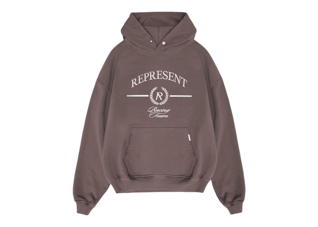 Pre-owned Represent Crest Hoodie Fog/white