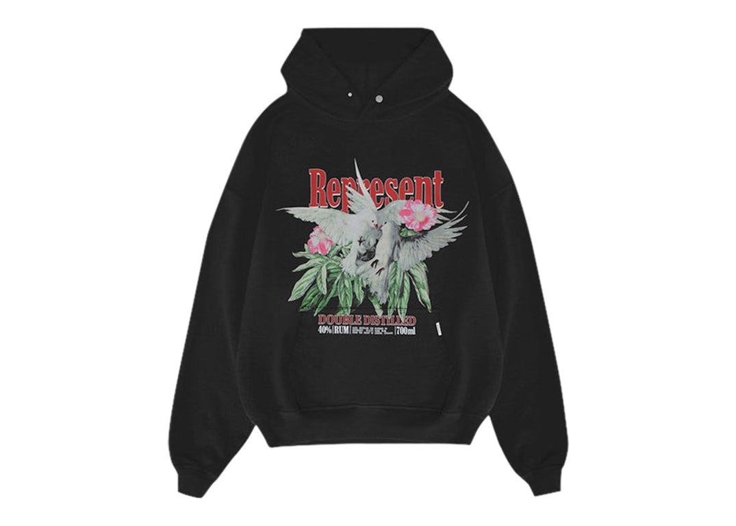 Pre-owned Represent Double Distilled Hoodie Off Black