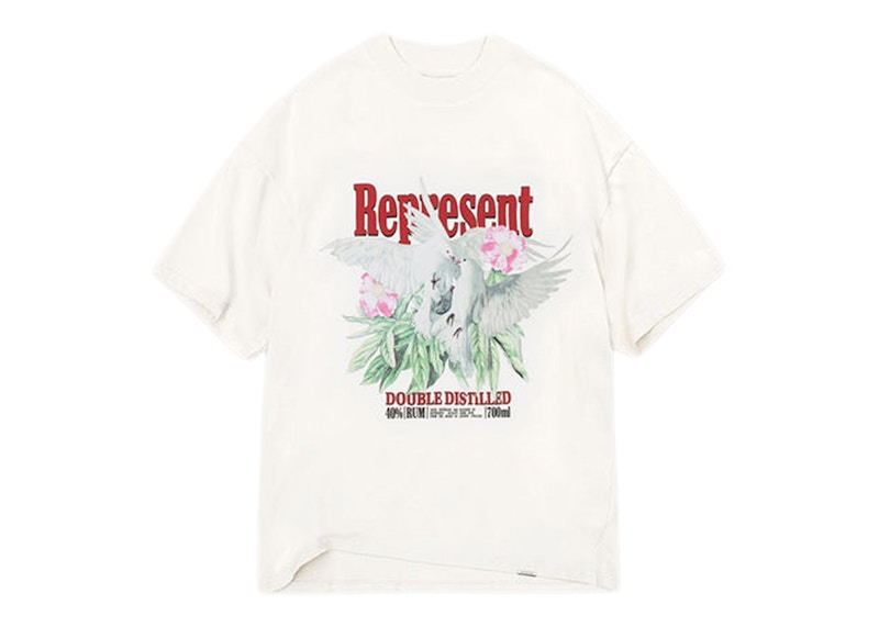 Pre-owned Represent Double Distilled T-shirt In Flat White