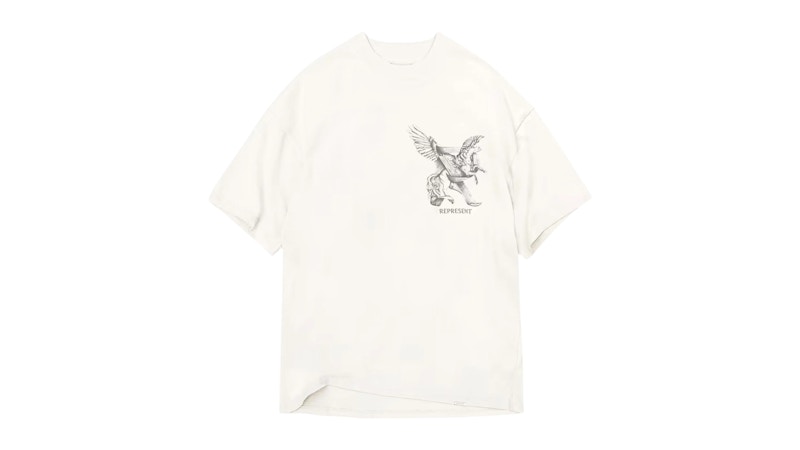 Pre-owned Represent Men's  Elegance In Motion Tee Shirt In White