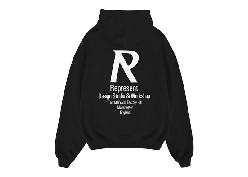 Represent Initial Hoodie Black Men's - FW22 - US