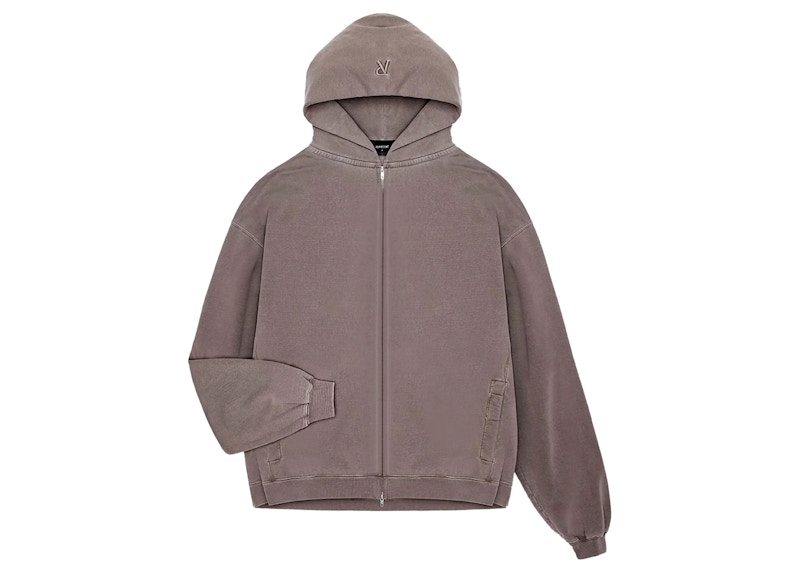 Represent Initial Zip Hoodie Fog Men's - SS23 - US