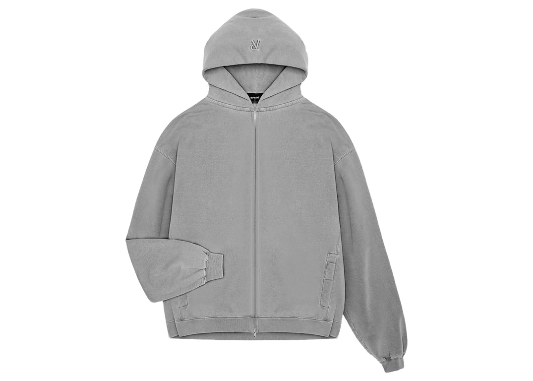 Pre-owned Represent Initial Zip Hoodie Ultimate Grey