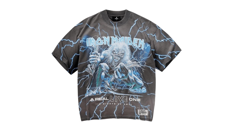 Represent Iron Maiden A Real Live One T-shirt Sunfade Grey