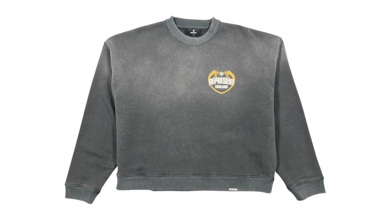 Pre-owned Represent Men's  Mlm100367  Angel Border Sweatshirt In Black