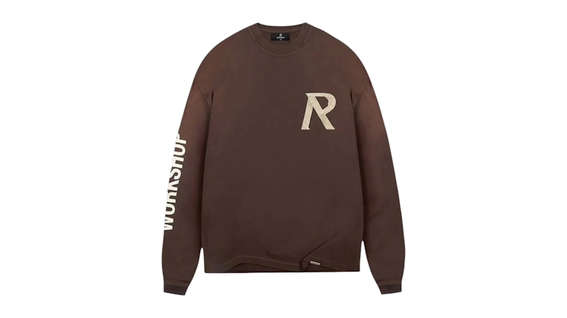 Pre-owned Represent Men's  Masking Tape Initial Long Sleeve Tee Shirt In Cedar