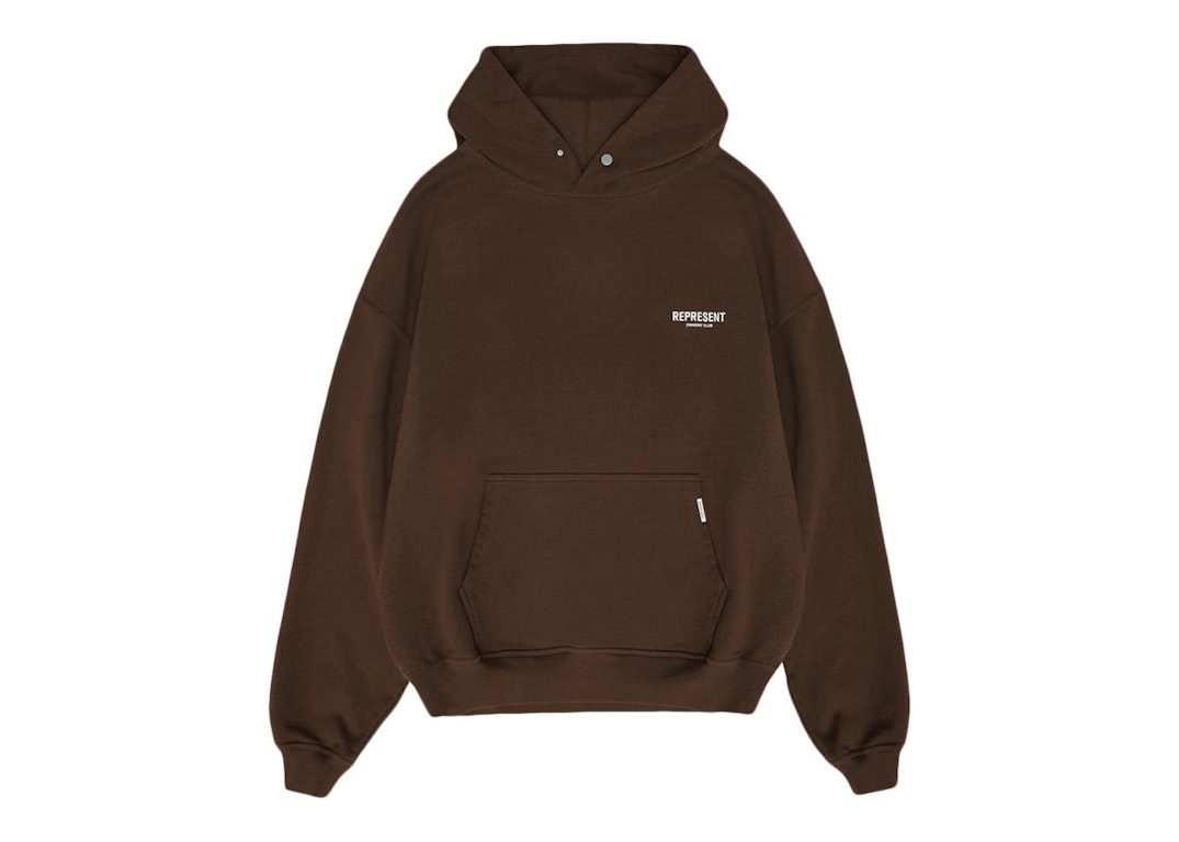 Pre-owned Represent Owner's Club Hoodie Brown/white