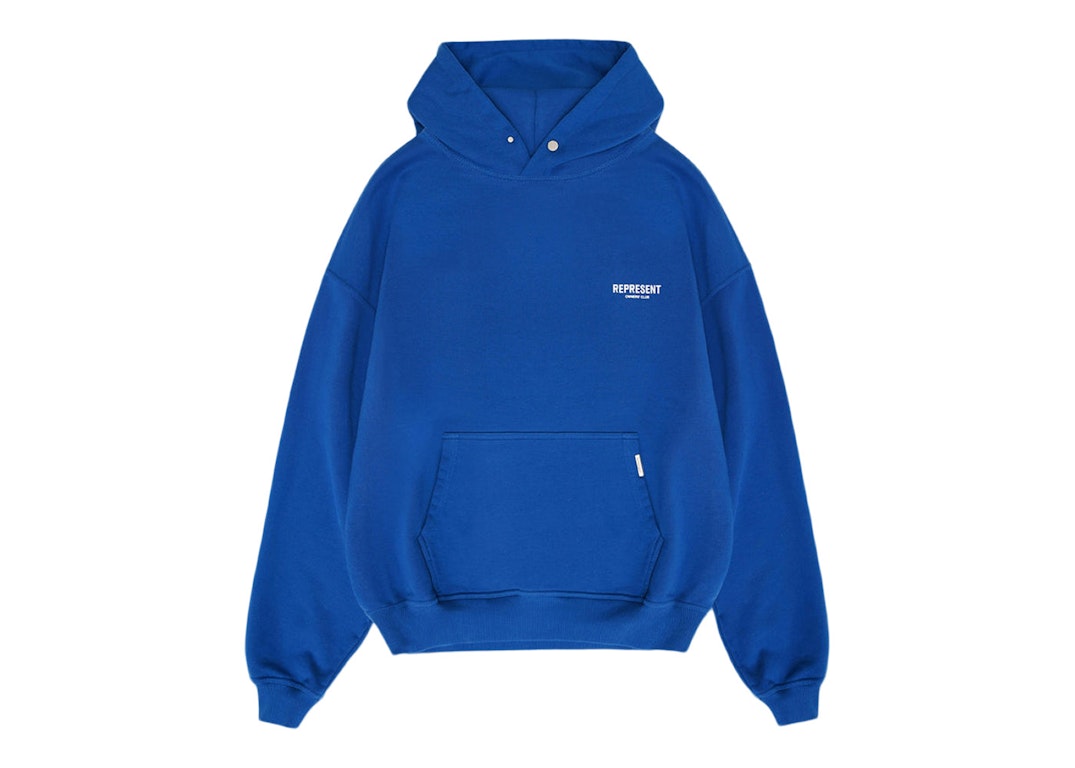 Pre-owned Represent Owner's Club Hoodie Cobalt Blue/white