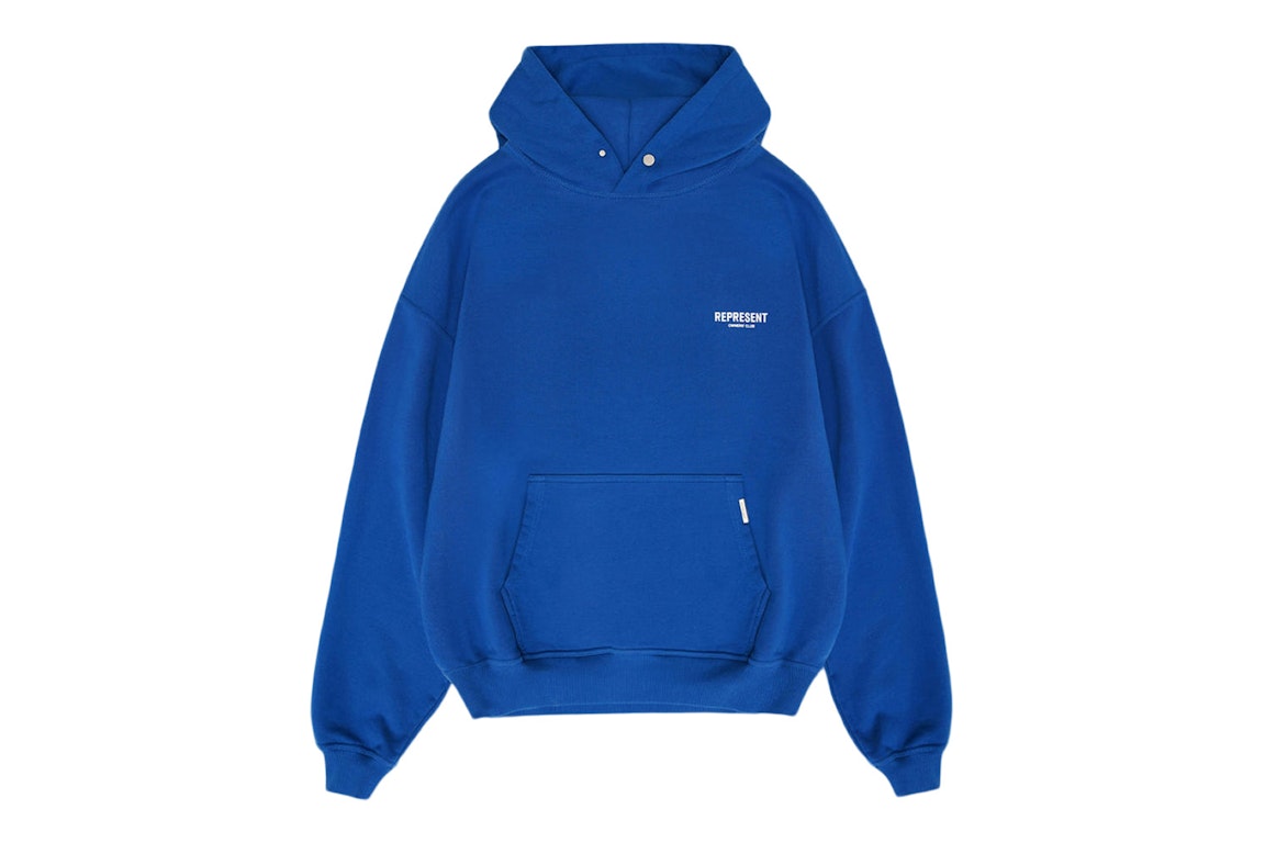 Pre-owned Represent Owner's Club Hoodie Cobalt Blue/white