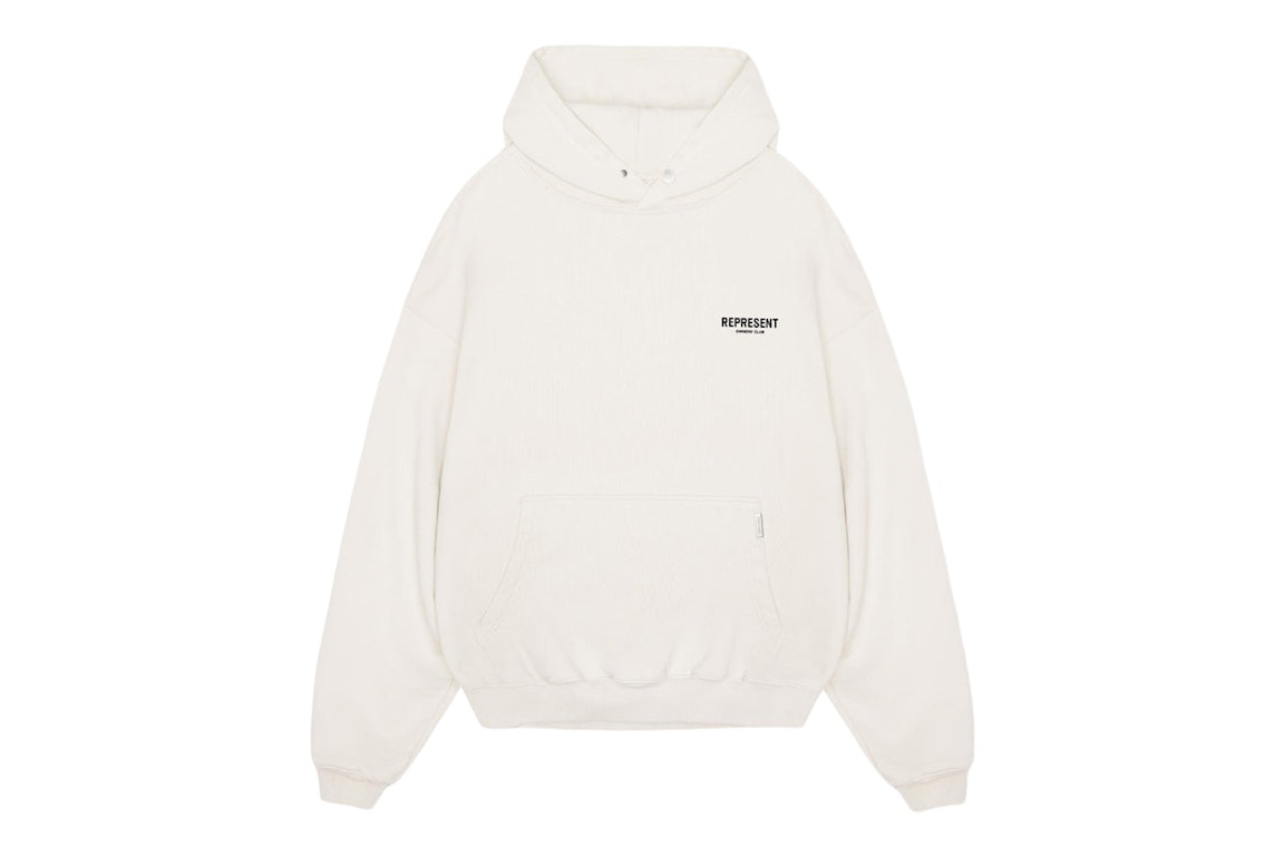 Pre-owned Represent Owner's Club Hoodie Flat White/black