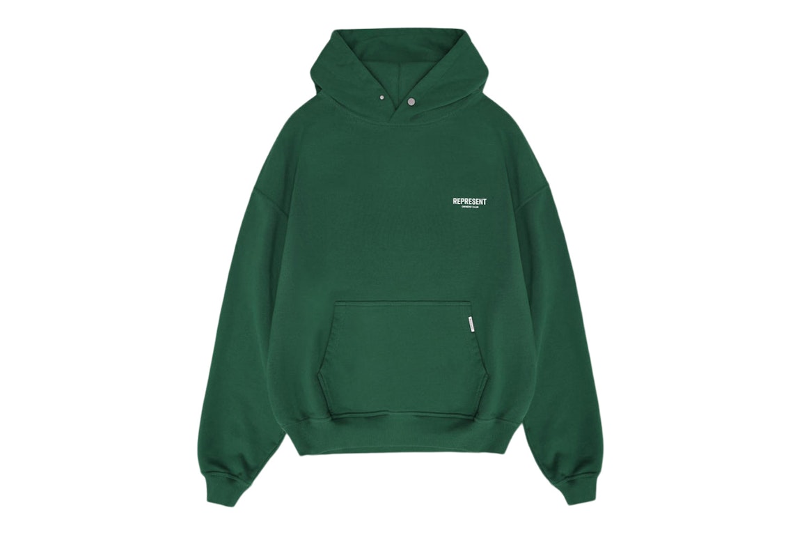 Pre-owned Represent Owner's Club Hoodie Racing Green/white