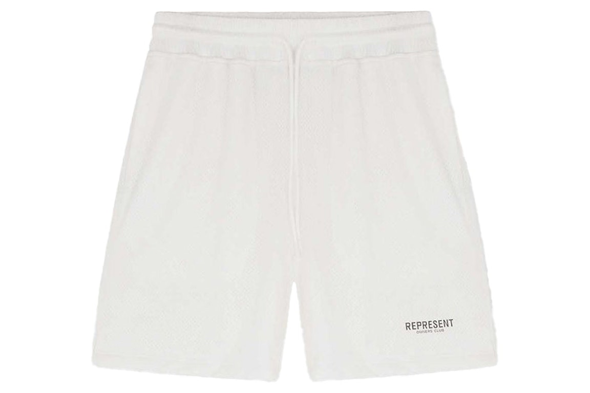 Pre-owned Represent Owners Club Mesh Shorts Flat White