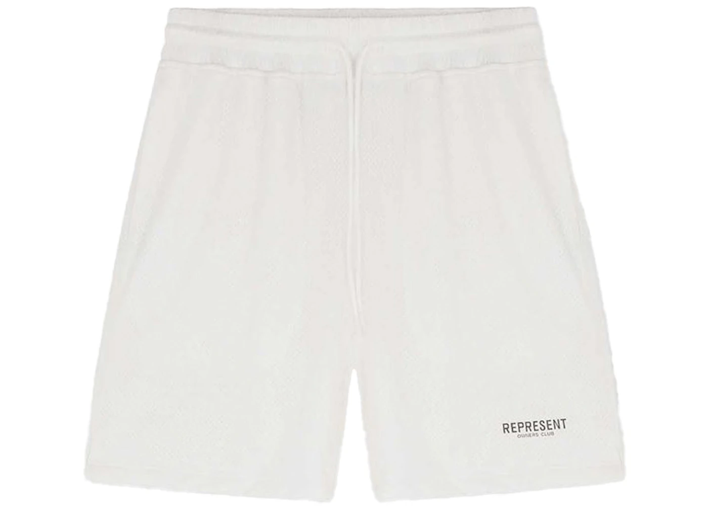 Represent Owners Club Mesh Shorts Flat White Men's - SS23 - US