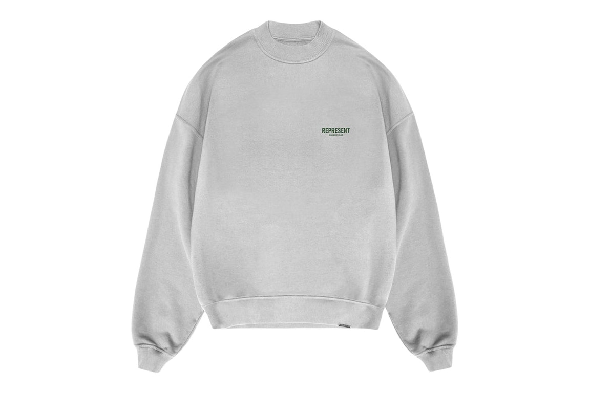 Pre-owned Represent Owner's Club Sweater Ash Grey/racing Green