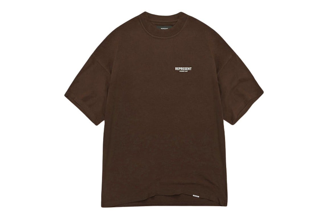Pre-owned Represent Owner's Club T-shirt Brown/white
