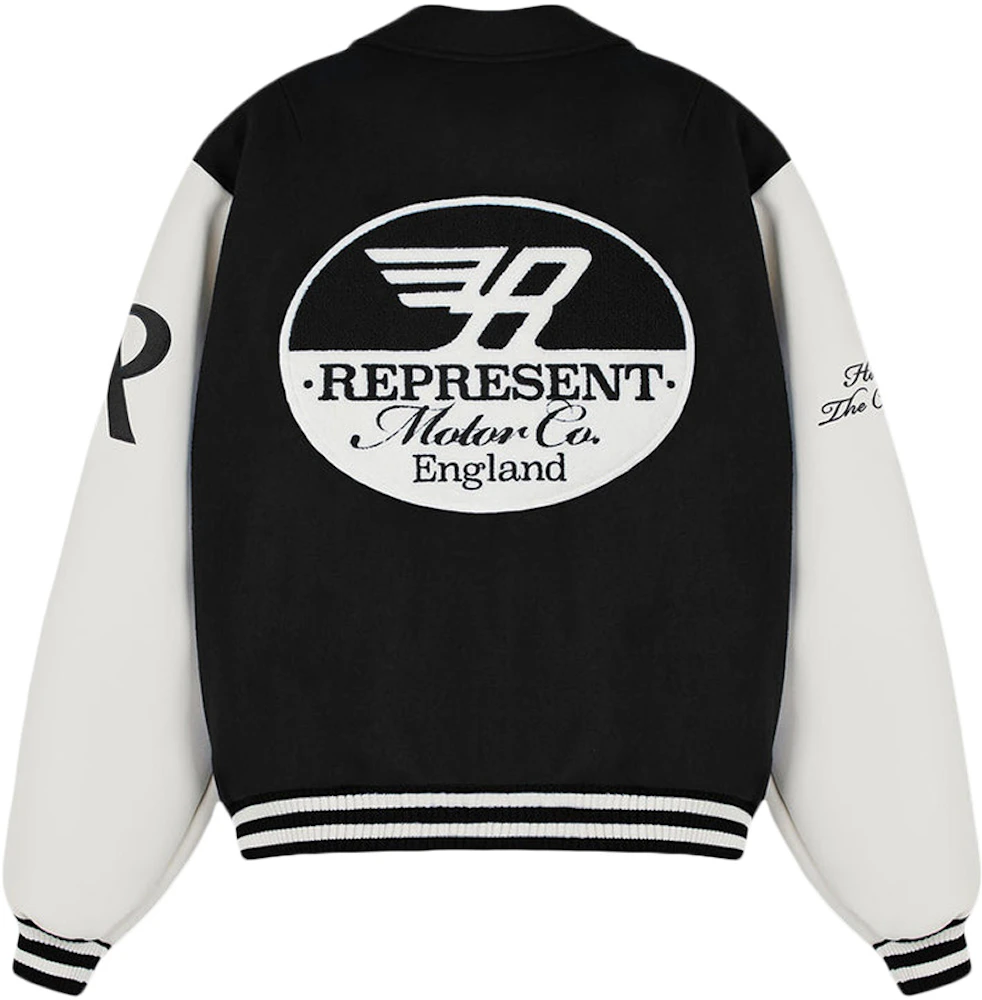 Represent Racing Team Varsity Jacket Black/White Men's - FW22 - US