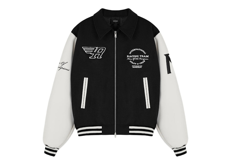 Represent Racing Team Varsity Jacket Black/White メンズ - FW22 - JP