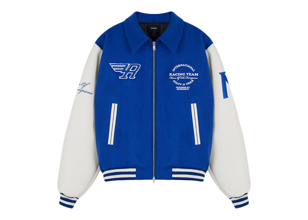 Pre-owned Represent Racing Team Varsity Jacket Cobalt