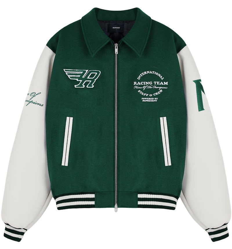 Represent Racing Team Varsity Jacket Racing Green Men's - FW22 - GB